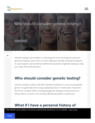Who Should Consider Genetic Testing
