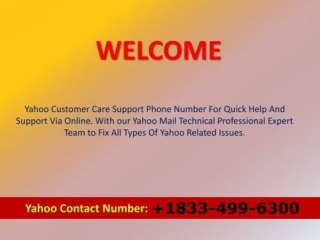 Yahoo Customer Care Help Number