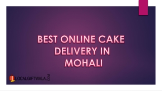 Best Online Cake Delivery in Mohali