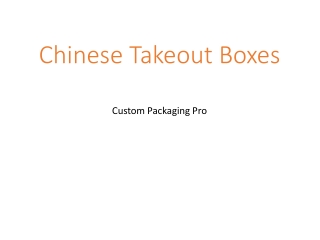 Chinese Takeout Boxes