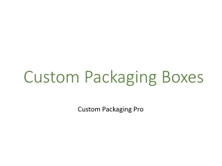 Custom Boxes Packaging