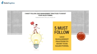 5 MUST FOLLOW LEAD MANAGEMENT PRACTICES TO BOOST YOUR SALES FUNNEL