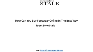 How Can You Buy Footwear Online In The Best Way