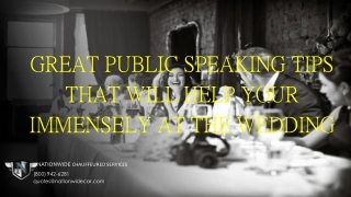 Great Public Speaking Tips that will Help your Immensely at the Wedding