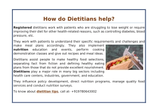 Dietitian Tips