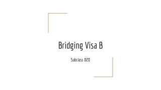 Applying For Bridging Visa B Subclass 020