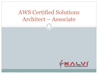 AWS Certified Solutions Architect – Associate