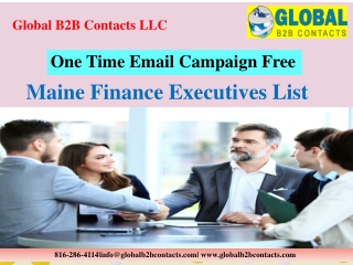  Maine Finance Executives List