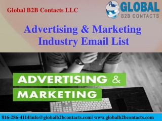 Advertising & Marketing Industry Email List