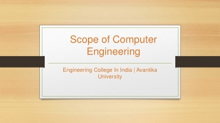 Scope of Computer Engineering - Avantika University