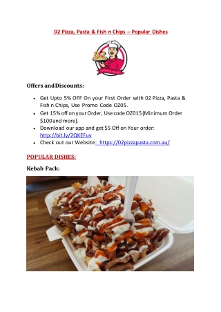 02 Pizza, Pasta & Fish n Chips - 5% off - Pizza restaurant Narre Warren