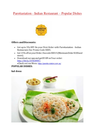 Parottastation Menu – 5% off – Indian Restaurant Brooklyn