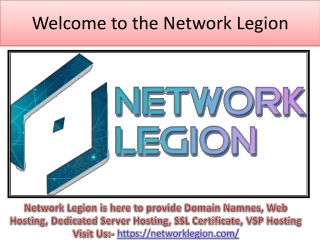 Book Domain Names, Web Hosting, Dedicated Serve, SSL | Network Legion