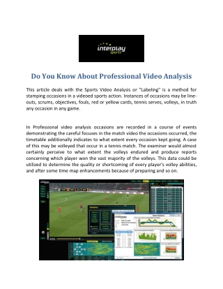 What is Professional Video Analysis?