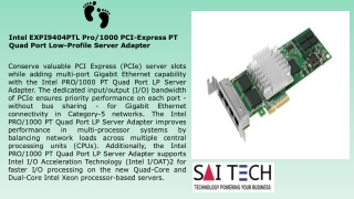 Intel EXPI9404PTL Pro/1000 PCI-Express PT Quad Port Low-Profile Server Adapter