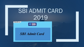 SBI Admit Card 2019: Download State Bank of India 477 SCO Hall Ticket