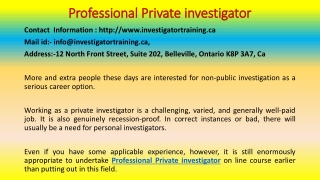These Ways to Succeed at Private investigator online course