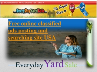 Free online classified ads posting and searching site USA