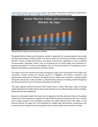 Global Marine Cables and Connectors Market