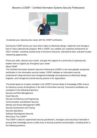 cissp syllabus