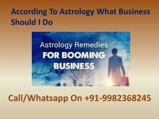 According To Astrology What Business Should I Do