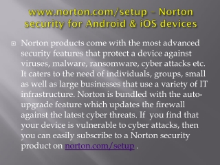 www.norton.com/setup – Norton security for Android & iOS devices