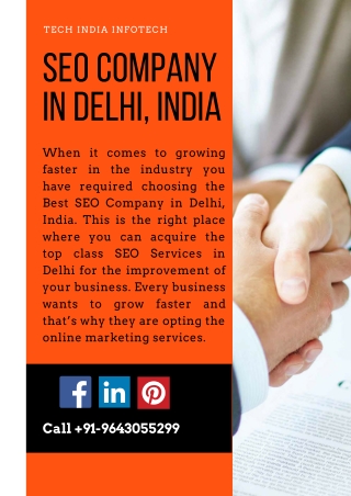 Tech India Infotech - Best SEO Company in Delhi, India