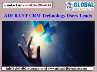 ADERANT CRM Technology Users leads