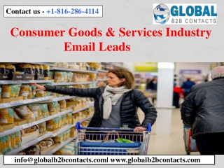 Consumer Goods & Services Industry Email Leads