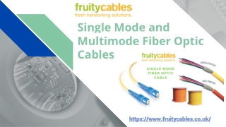 Single mode and Multimode fiber optic cables