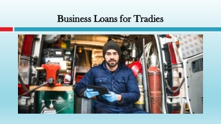 Business Loans for Tradies