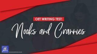 OET Writing Test: Nooks and Crannies