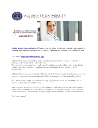 medical schools in the carribeans