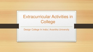 Extracurricular Activities in College - Avantika University