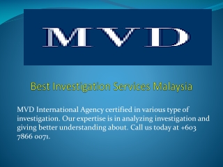 Best Investigation Services Malaysia