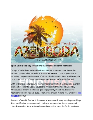 Azembora Tenerife Festival – Explore African Culture!