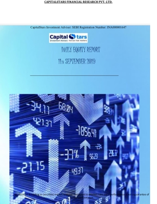 Daily Equity Report 11 Sep 2019