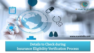Details to Check during Insurance Eligibility Verification Process