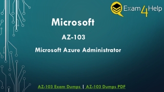 Latest Microsoft AZ-103 Practice Exam Questions | Pass AZ-103 Test Easily