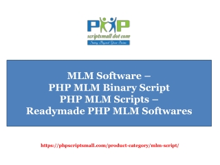 PHP MLM Binary Script