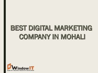 Best Digital Marketing Company in Mohali