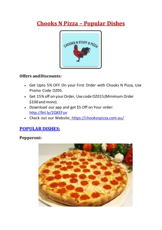 Chooks N Stuff & Pizza – 5% off – Pizza Restaurant in Arndell Park
