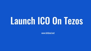 Launch ICO On Tezos