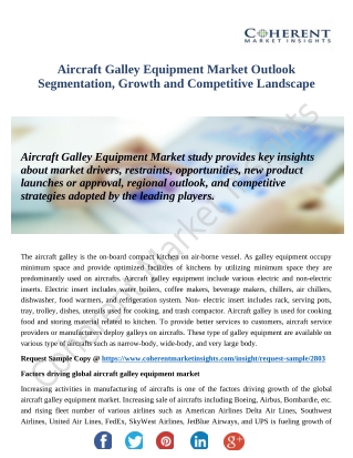 Aircraft Galley Equipment Market Size Technological Advancement And Growth Analysis With Forecast To 2026