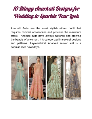 Top Trends of Anarkali for Wedding 2019