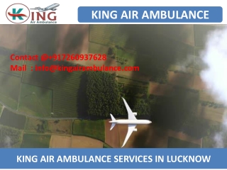 Get King Air Ambulance Services in Lucknow and Gorakhpur with Doctor