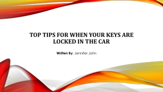 Top Tips For When Your Keys Are Locked In The Car-Auto lock smith services