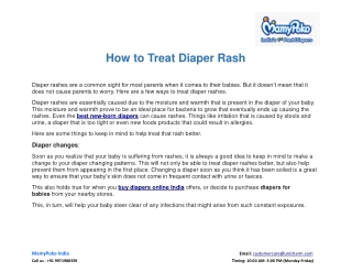 How to Treat Diaper Rash