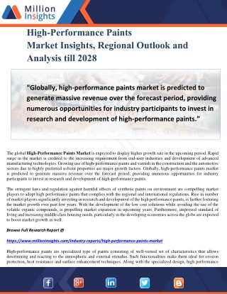 High-Performance Paints Market Insights, Regional Outlook and Analysis till 2028