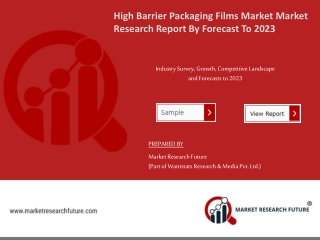 High Barrier Packaging Films Market Sales Revenue, Worldwide Analysis, Competitive Landscape, Future Trends, Industry Si